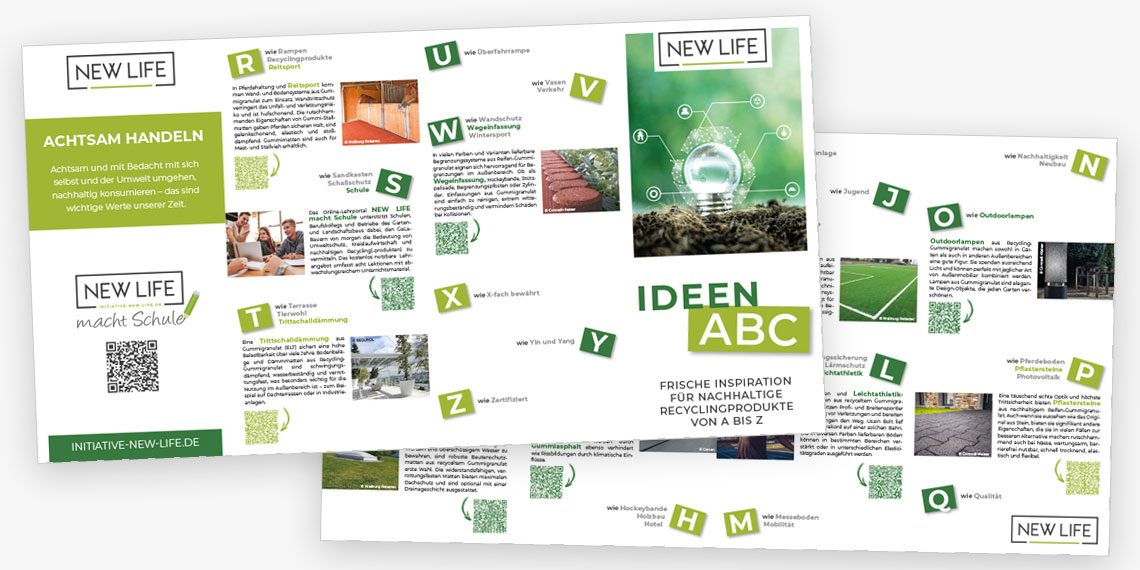Neuer Flyer „Ideen-ABC“ zu Recyclingprodukten